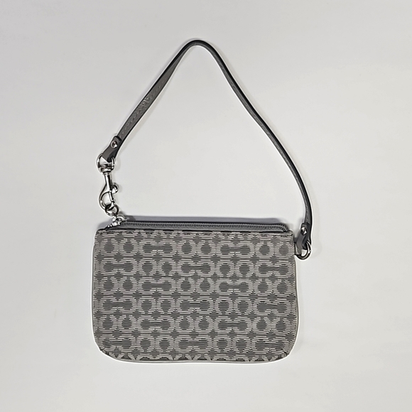 Coach Signature logo c's  small wristlet wallet in gray NWOT - Picture 2 of 7